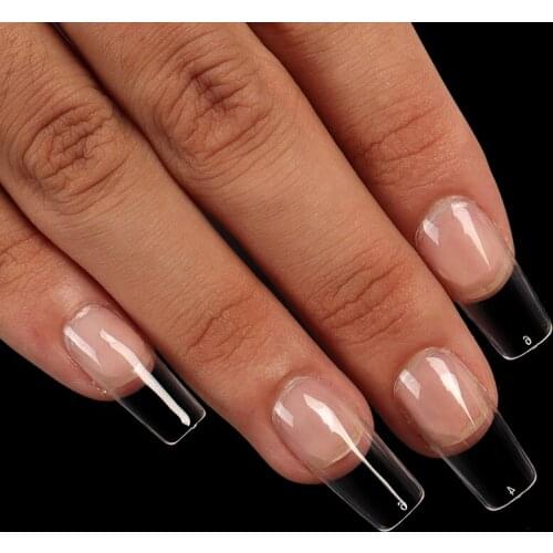 Full Cover Nail Tips 500 Pcs Short False Nails For Girl Press On Kit Ballerina Japanese Accessory 3d Flower Supplies False