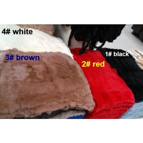 Dyed plate real genuine rabbit fur material size 50CM*110CM per piece