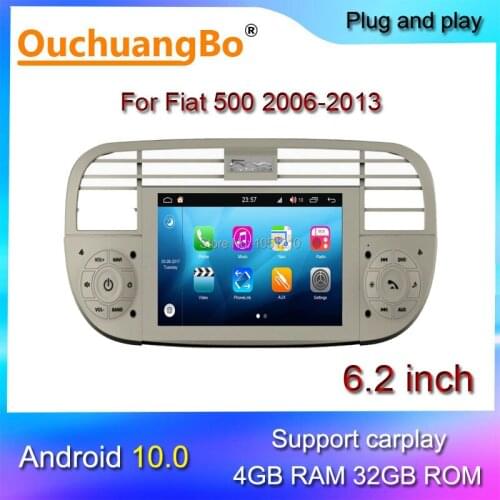 Ouchuangbo android 8.0 car radio gps navigation for Fiat 500 2006-2013 with 8 Core 1080P video 2GB+32GB S200 Platform