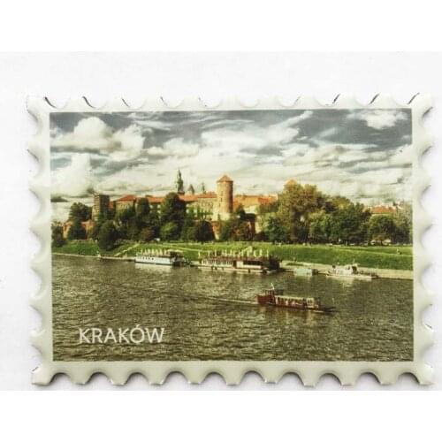 Poland Krakow, Vistula, Old Town, tourist souvenirs, magnetic stickers, refrigerator stickers