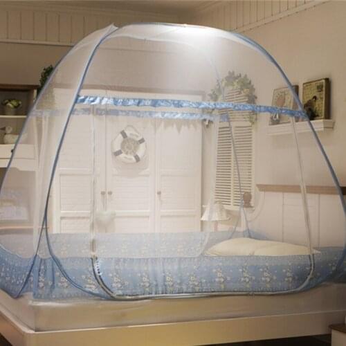 Portable Free Installation Anti Mosquito Net Tent Bi-parting bed curtain Mosquito Netting Mesh Home Textile Mongolian Yurt Net W