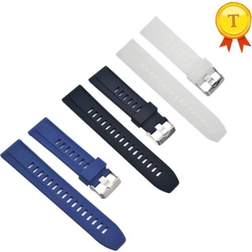 Blue black white silicone 24mm Removable Silicone Strap For Zeblaze VIBE 3 GPS/ VIBE 3S HD/vibe 5 pro smart watch bracelet strap