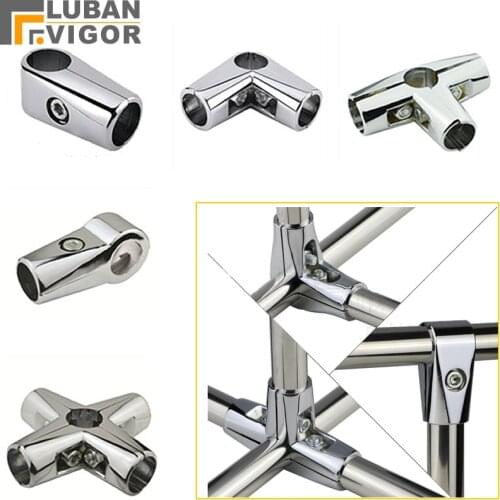 Aluminum alloy connector for Stainless steel tube/pipe, Movable fastening, Shelves Clothes rack Display rack Connector fittings