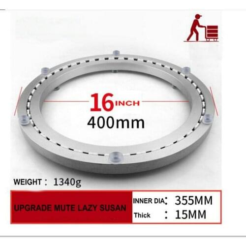SS M16INCH/40CM MUTE STRAP Aluminium Alloy Lazy Susan Turntable Swivel Plate with UPGRADE Soft Rubber Tips