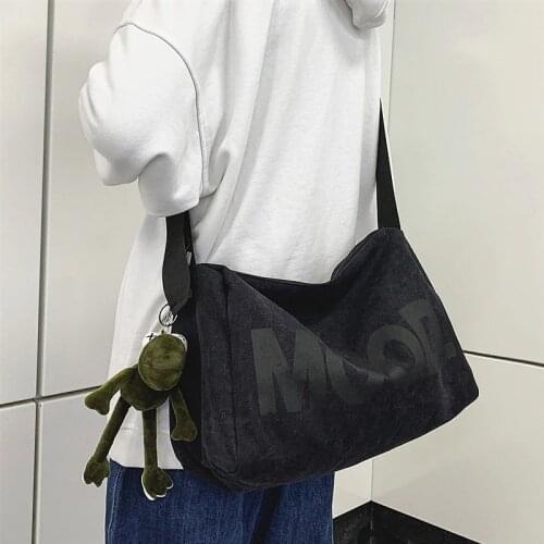 Couple Shoulder Bag Japanese Fashion Retro Lazy Style Messenger Bag Street Personality Girl Shoulder Bag Wild Canvas Bag