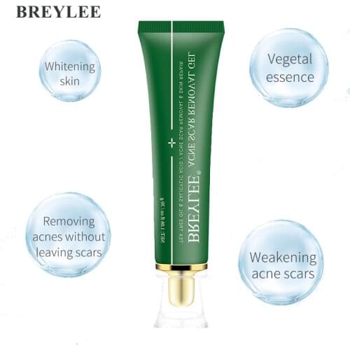 BREYLEE Acne Scar Removal Gel Fade Acne Marks Spots Remove Skin Pigmentation Soothing Prevent Acne Treatment Serum Essence 30g
