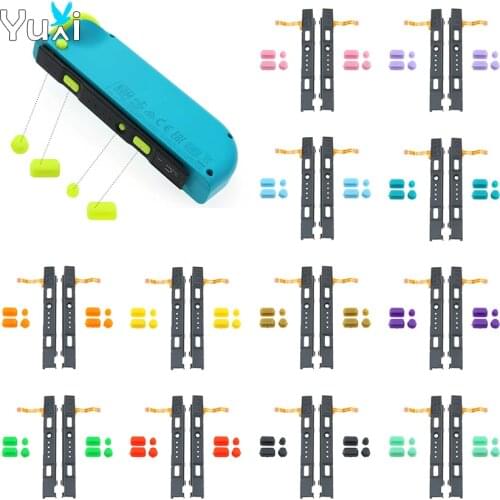 YuXi Left Right Rail Sliders LR Slide and SL SR Lock Button Replacement For Nintend Switch NS Joy Con Joycon Console