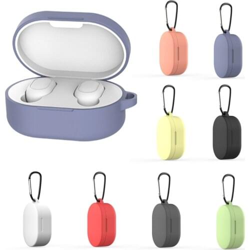 Protective Silicone Case For Xiaomi Airdots Shell Soft Shockproof Cover Wireless Headset Protective Sleeve Cover Earphones Box