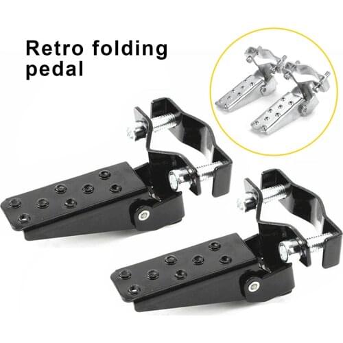 1 Pair Universal Motorcycle Folding Foot Pedals Footrest Accessory for Yamaha