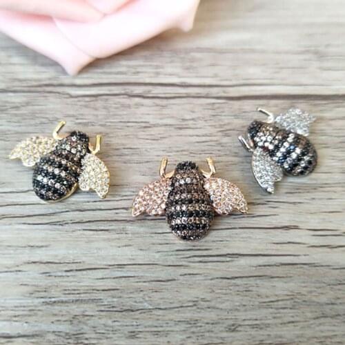 10Pcs Mix Color Micro Pave CZ zircon Bee charm Pendant For Jewelry Making Findings DIY necklace making PD729