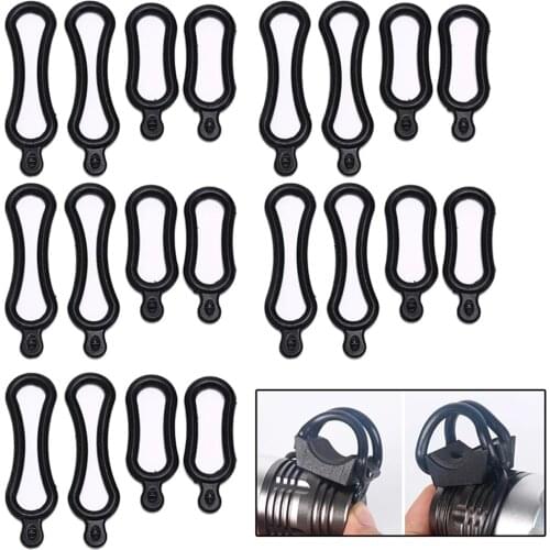 10Pcs/ 5 Pair Headlamp Installation Mount Bike Light Fastening Rubber Band LED O Type Silicone Ring Sealing Kit
