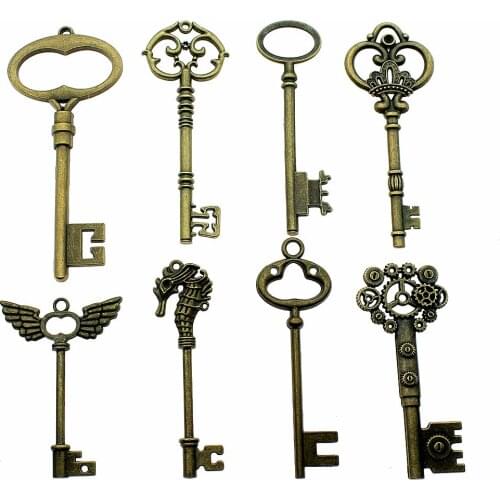 1pcs Big Key Pendant Charms Antique Bronze Color Key Charms Jewelry DIY Vintage Key Charms For Bracelet Making