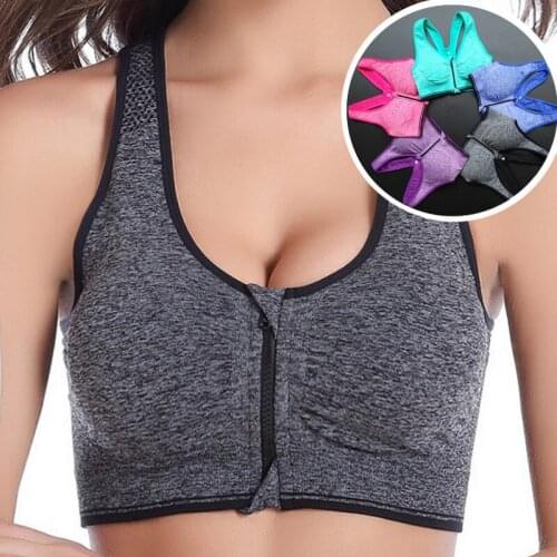 5 Colors Professional Fitness Shirt For Women No Rims Quick Dry Raceback Bra Crop Top Elastic Breathable Underwear