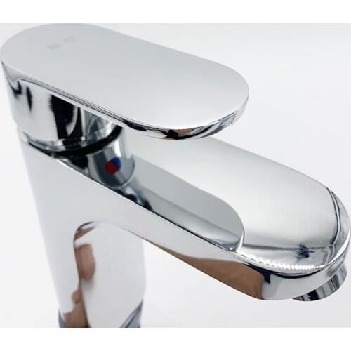 Free Shipping Faucet Stainless Steel Paint Faucet Bathroom Basin Faucets Hot Cold Mixer Tap Single Hole 2020 New Basin Mixer