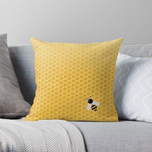 Bee-autiful Throw Pillow Cushion Cover Polyester throw pillows case on sofa home living room car seat decor 45x45cm