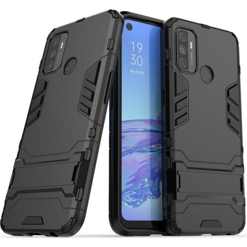 For OPPO A53 Case for OPPO A53 Case Protective Cover For OPPO A53 A32 A73 A72 A52 A92 A9 2020 Cover Rubber Silicone Robot Armor