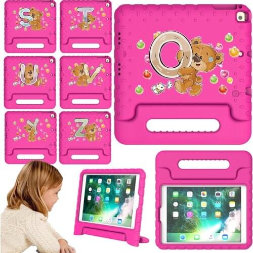 EVA Kids Cartoon Cover for IPad 5th 6th 9.7 2018 2017 Pro 9.7 Air 1 2 Handle Stand Case IPad 2 3 4 Mini 1 2 3 4 5 Tablet Case