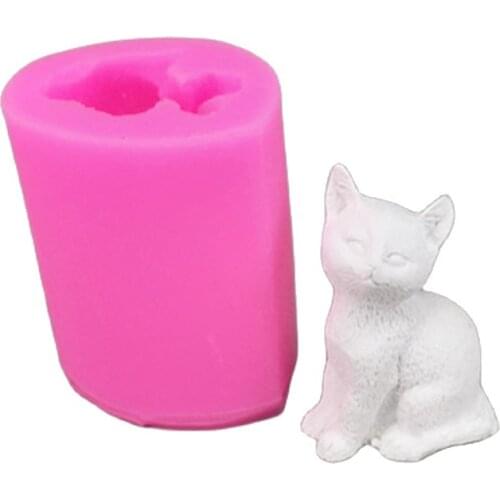 DIY Lovley Small Cat Candle Mold Soap Mold Chocolate Mold 3D Decorative Soap Molds Cake Decorating Tools H700