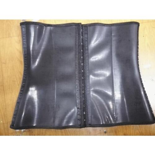 Latex Waist Trainer Corset 9 Steel Boned Bustier Rubber Underbust Korset Hooks Eyes Shapewear Women Plus Size Gorset Outfit Hot