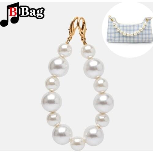 Fashion versatile Pearl chain Decoration single shoulder slant across bag Pendant DIY Underarm bag accessories handbag chain