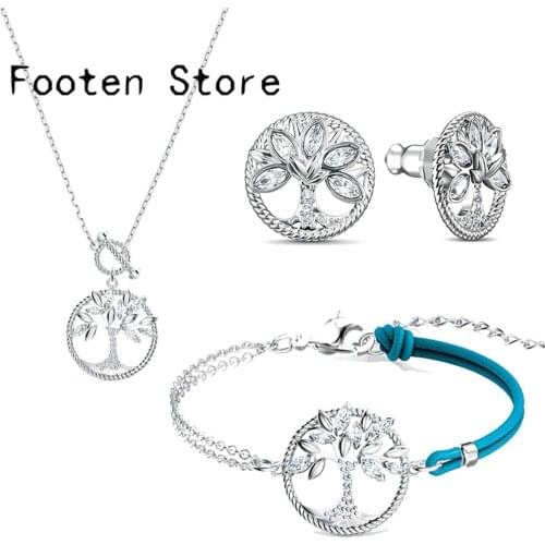 SWA Fashion Ladies Jewelry World Tree Set Jewelry Set Ladies Earrings Necklaces Bracelets Romantic Jewelry