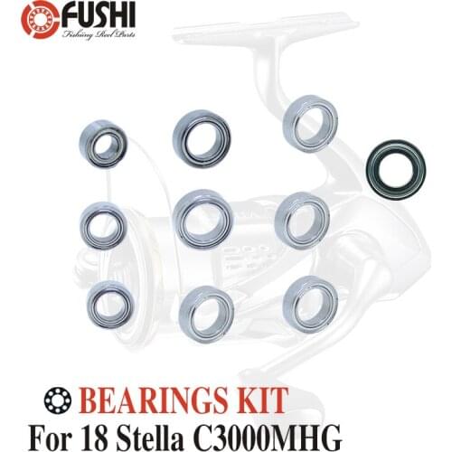 Fishing Reel Stainless Steel Ball Bearings Kit For Shimano 18 Stella C3000MHG / 03806 Spinning reels Bearing Kits