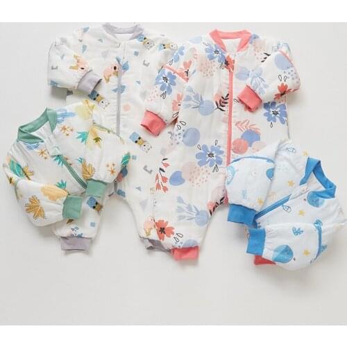 Baby one-piece sleeping bag Winter Legs Infant Sleepsacks Autumn Spring Toddler Sleep Bag Thick Warm Cotton Kids Anti-kick one
