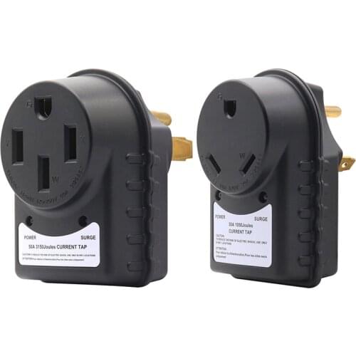 RV Surge Adapter Portable Circuit Analyzer with LED Indicator Light for Travel Trailers RV Surge Protector