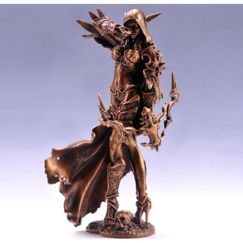 WOW Wrath Of The Lich King Lady Sylvanas Windrunner Bronze Statues For Decoration Statuette Collectible Action Figure Gifts Men