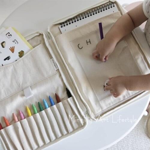 Baby Brush Storage Bag Crayon Bag Crayon Toy Storage Organizing Bag pen case