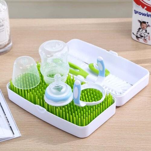 Drying Rack Grass Style Storage Nipple Shelf Baby Pacifier Feeding Cup Holder Baby Bottle Foldable cleaning Dryer drainer