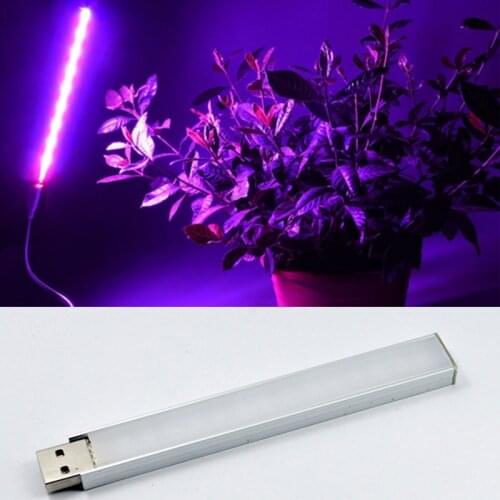 1 PCS Full Spectrum LED Grow Light DC 5V 2.5W Flexible Clip USB Power Supply Desktop Plant Growth Light For Flower Plant Lamp