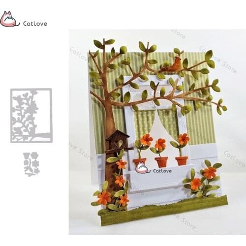 Tree Background Metal Cutting Dies Stencils For DIY Scrapbooking Paper Card Decorative Craft Embossing Die Cuts New 2019