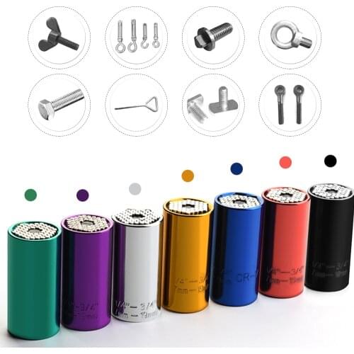 Universal Hardware Torque Wrench Head Set Socket Sleeve In Wrench 7-19mm Spanner Key Magic Grip Tool Portable Multi Hand Tools