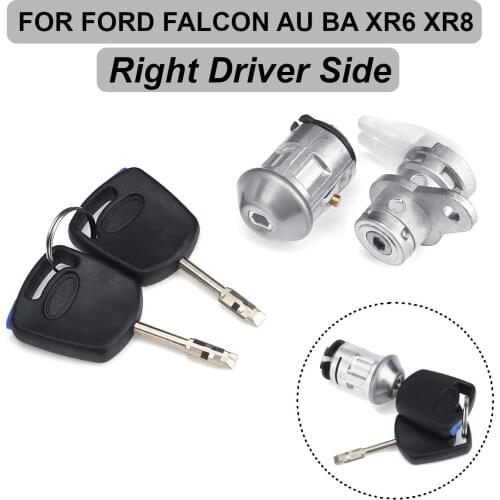4Pcs Right Drive Side Ignition Switch Door Lock Barrel with 2 Keys Replacement For Ford FALCON AU BA XR6 XR8