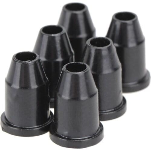 6 pcs Guitar String Caps Mounting Buckle Through Body Ferrules Bushing Parts Guitar Accessories Black Silver Gold