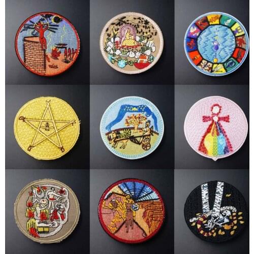 Abstract Painting DIY Patches Cloth Patch Badge Embroidered Cute Badges Hippie Iron On Cartoon Patches For Clothes Sticker