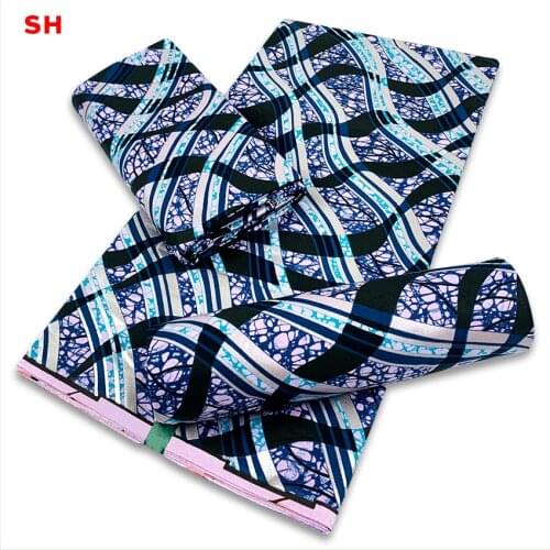 African Wax Prints Fabric Gold dust Cotton Nigerian Material Dress Sewing For Wedding Party 6 Yards H210713