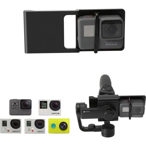 Aluminum Adapter for GoPro Hero7 6/5/4/3+ Xiaoyi 1 Switch Mount Plate for DJI osmo Mobile Zhiyun Smooth Q C 2 Smartphone Gimbal