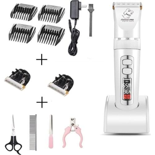 Pet Shaver Grooming Pet Trimmer Clipper Dogs Professional LCD Screen Cat Clippers Electrical Rechargeable Haircut Machine