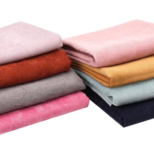 JOJO BOWS 50*145cm Corduroy Velvet Fabric Solid Cloth Sheets For Patchwork Apparel Sewing Materials DIY Hair Bows Accessories