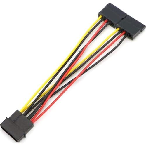 20cm IDE Molex to Dual Sata Y-Splitter Power Adapter Cable