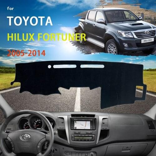 Car Dashboard Cover Mat Carpet for Toyota Hilux SW4 Fortuner AN10 AN20 AN130 2005~2014 Dash Board Cover Protect Pad Sunshield