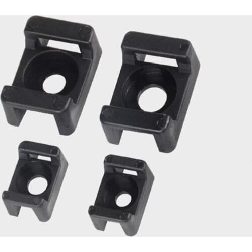 Cable Tie Mounts Seat Fixed Seat 100pcs Wire Buddle Saddle Type Plastic Holder White Black Plastic Saddle Cable Mount Holder