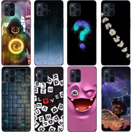 Fashion Soft silicone TPU Back Cover For OPPO FIND X3 Phone Funda Case For OPPO FIND X3 PRO Cute Cartoon Case