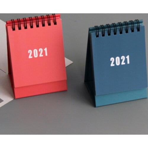 Desk Calendar Portable Mini 2021 Desk Calendar Office Paper Daily Monthly Planner Schedule Desk Calendar Festive Party Supplies