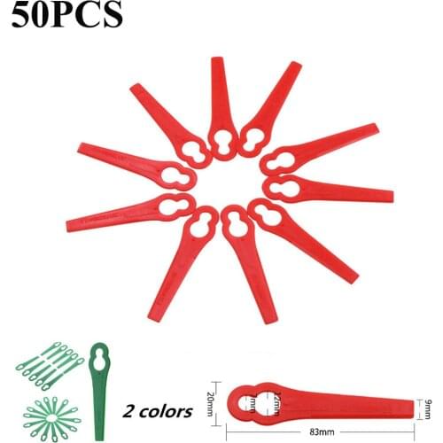50pcs Plastic Trimmer Blades Pendants For Bosch ART26LI ART26 Accutrim EasyTrim Accu Grass Trimmer Garden Timmer