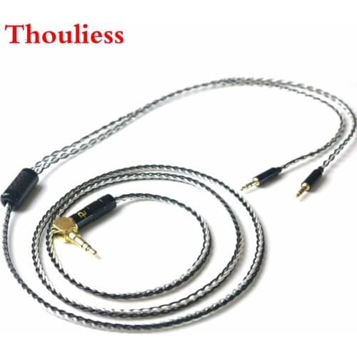 Thouliess Free Shipping 3.5/2.5/4.4mm Balanced Silver Plated Upgrade Cable for HE400i HE1000 HE6 HE500 he560 EDX V2 Headphones