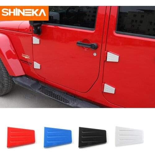 SHINEKA New Arrival Car Door Hinge Cover Trims Enhanced Version Interior Accessories for Jeep Wrangler 2007-2016