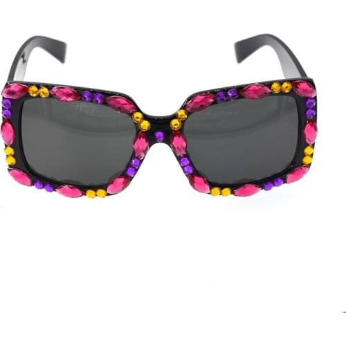 Fashion Luxury Sunglasses Women Crystal Rhinestones Retro Sun glasses Female Brand Designer High quality Fashion Flowers Glasses